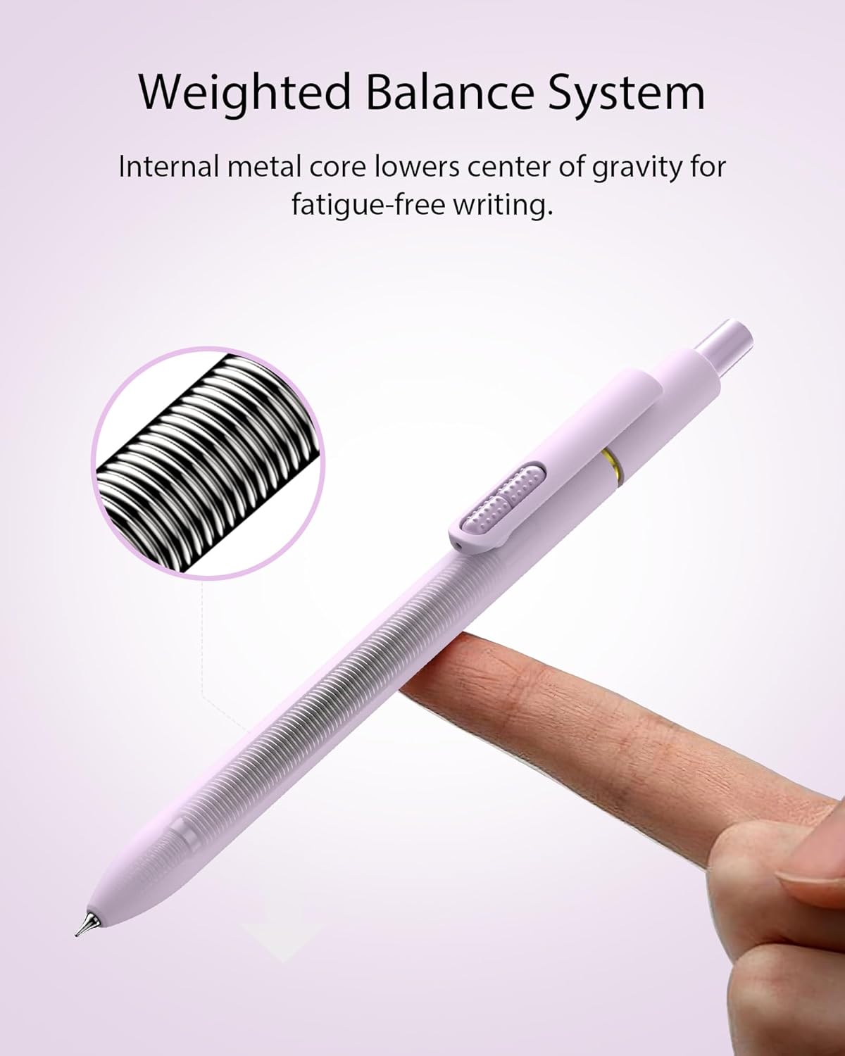 Hiacry 8 Pcs Gel Pens - 0.7mm Fine Point Smooth Writing Black Ink, Quick-Dry Long Lasting Fidge Pens, School & Office Supplies for Men Women