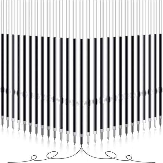 Outus 60 Pcs 0.7 mm Black Retractable Pen Refills Bulk 4.2inch Replacement Ballpoint Ink Pen Refills for Click Ball Point Pens School Office Supplies