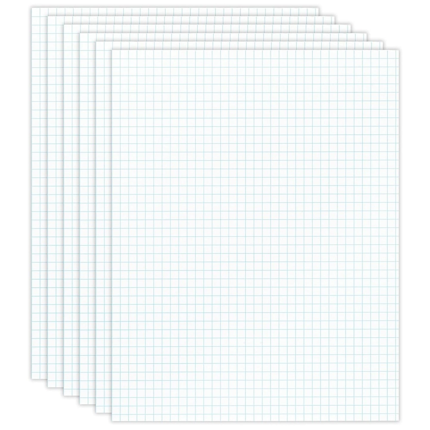 Office Depot Quadrille Pads, 4 x 4 Squares/Inch, 25 Sheets, White, Pack Of 6, 99476