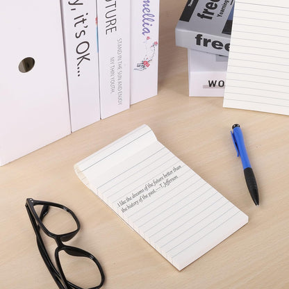zmybcpack 20 Pack Lined Memo Pads 4”x6” Note Pads - 100 Sheets Each Lined Paper Notepad- Small Memo Scratch Pad Writing Pads(Double Sided Printed)