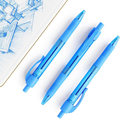 deegtran Pens Bulk, 30 Pack No Bleed Black Ink Click Pens with Soft Grip, Wholesale Retractable Ballpoint Pens for Office School, Medium Point Smooth 1.0MM