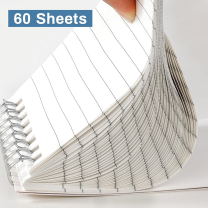 Dynta Pocket Notebook Bulk 60 Packs, 3x5 Inch Small Notepad Top Bound With Lined Pages, 10 Vibrant Colored Mini Spiral Notebooks 60Sheets/120Pages (80GSM), Memo Pads for Home, School, College, Office
