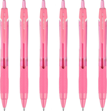 Uni-Ball Jetstream Elements Ballpoint Pen, Medium Point (1.0mm), Blue Ink, 6 Pens