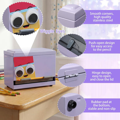 Briwooody Composition Pencil Dispenser for Classroom Back to School Teacher Must Have Black White Composition Notebook Classroom Decor Pencil Dispenser with Lid Teacher Gift for Pre K to Middle School