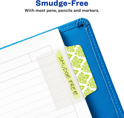 Avery Multiuse Ultra Tabs, 2" x 1.5", 2-Side Writable, Assorted Pastel Dots, 24 Repositionable Tabs (74773)