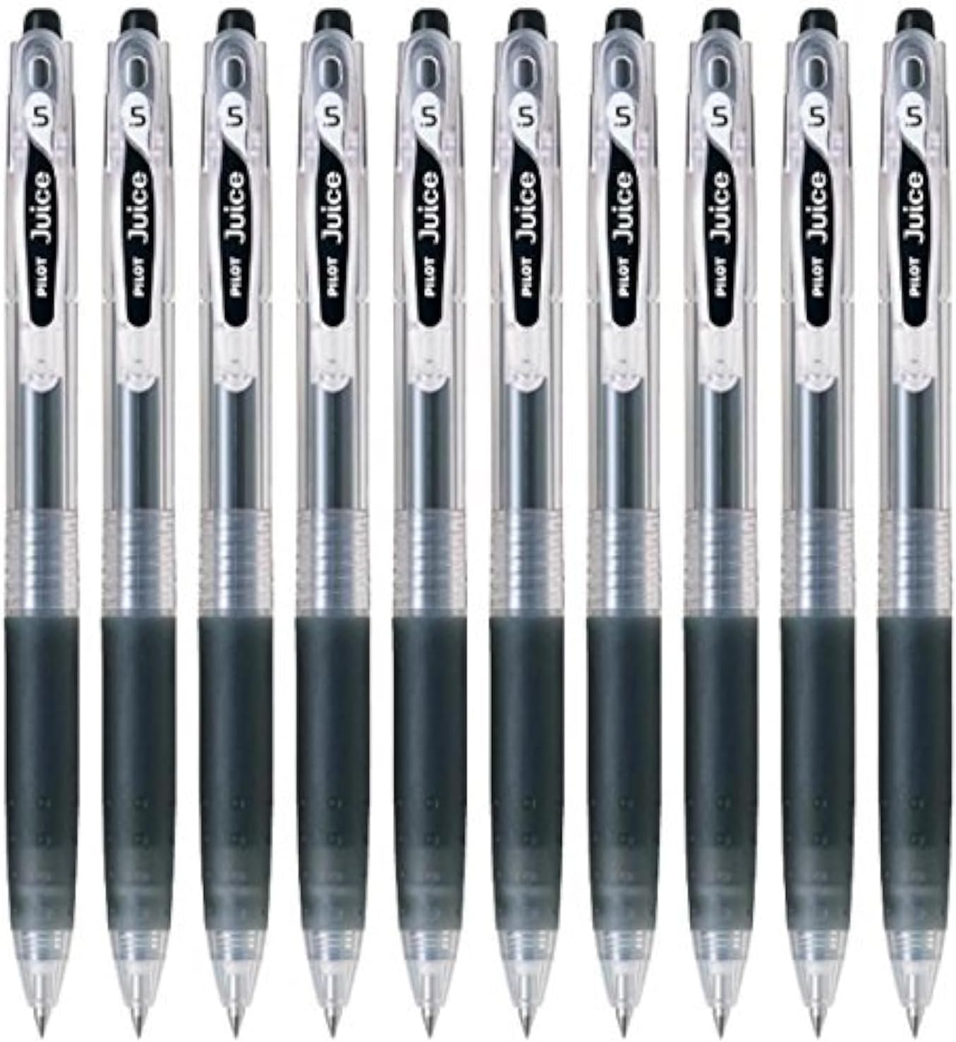 Pilot Juice 05 Retractable Gel Ink Pen (LJU-10EF), Extra Fine Point, 0.5mm, Black Ink, Set of 10