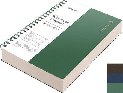 EMSHOI A5 Spiral Notebook College Ruled Lined Journal, Small 5.7" X 8.22", 300 Pages/150 Sheets, 100gsm Thick Paper, Waterproof Hardcover, for Office School Women Men Work Writing Notes, Blue