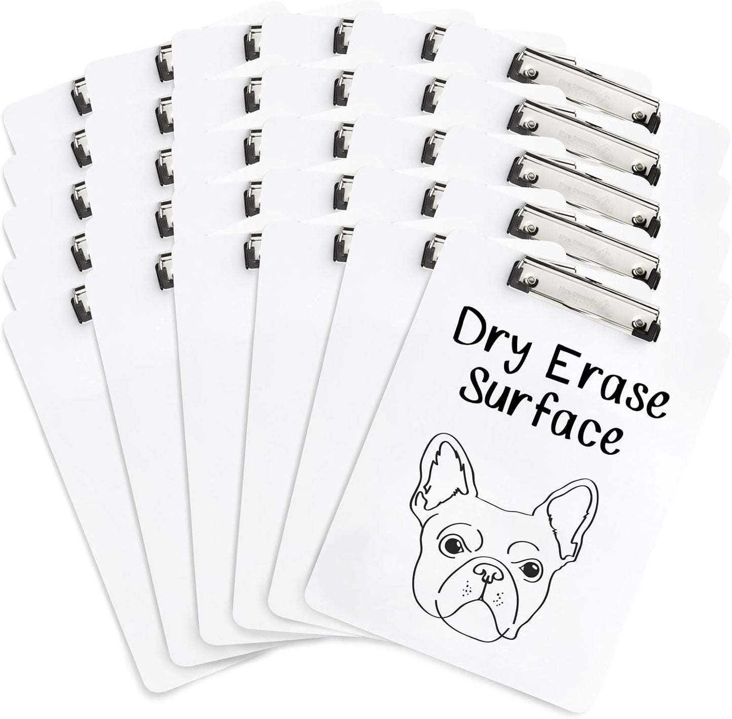 Blue Summit Supplies 30 Pack Dry Erase Clipboard, Whiteboard Clipboard for Classroom, White Board with Front Surface and Low Profile Clip, Designed for Classroom and Business Use