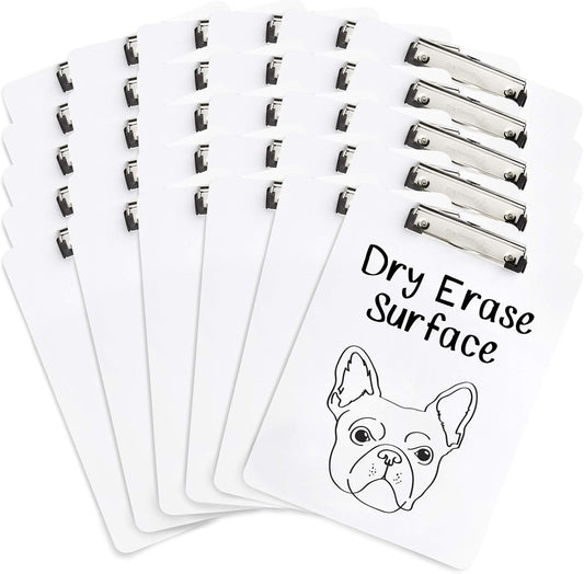 Blue Summit Supplies 30 Pack Dry Erase Clipboard, Whiteboard Clipboard for Classroom, White Board with Front Surface and Low Profile Clip, Designed for Classroom and Business Use