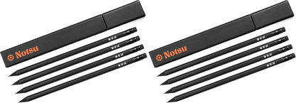 Notsu 4pc Black Pencils #2 Set | All Black Wood Writing Pencils with Travel Case