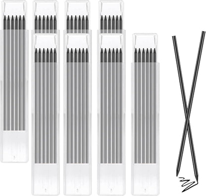 TuTuYa 36 Pencil Refill with 1 Solid Carpenter-Pencil, 2.8mm Waterproof Lead Refills Replacement, with Sharpener, Long Reach/Deep Hole/Long Nose for Architect &Carpenter Woodwork Construction Building
