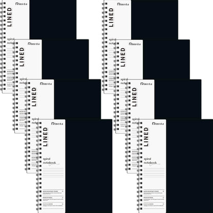 Large Lined Notebook Spiral Notebook 8.5" x 11"-4 Pack LINED Notebook 7mm Ruled Hardcover Notebook 120 Pages 100 GSM Thick Paper Notebook Hardcover Journal for School, Office,Study and Notes