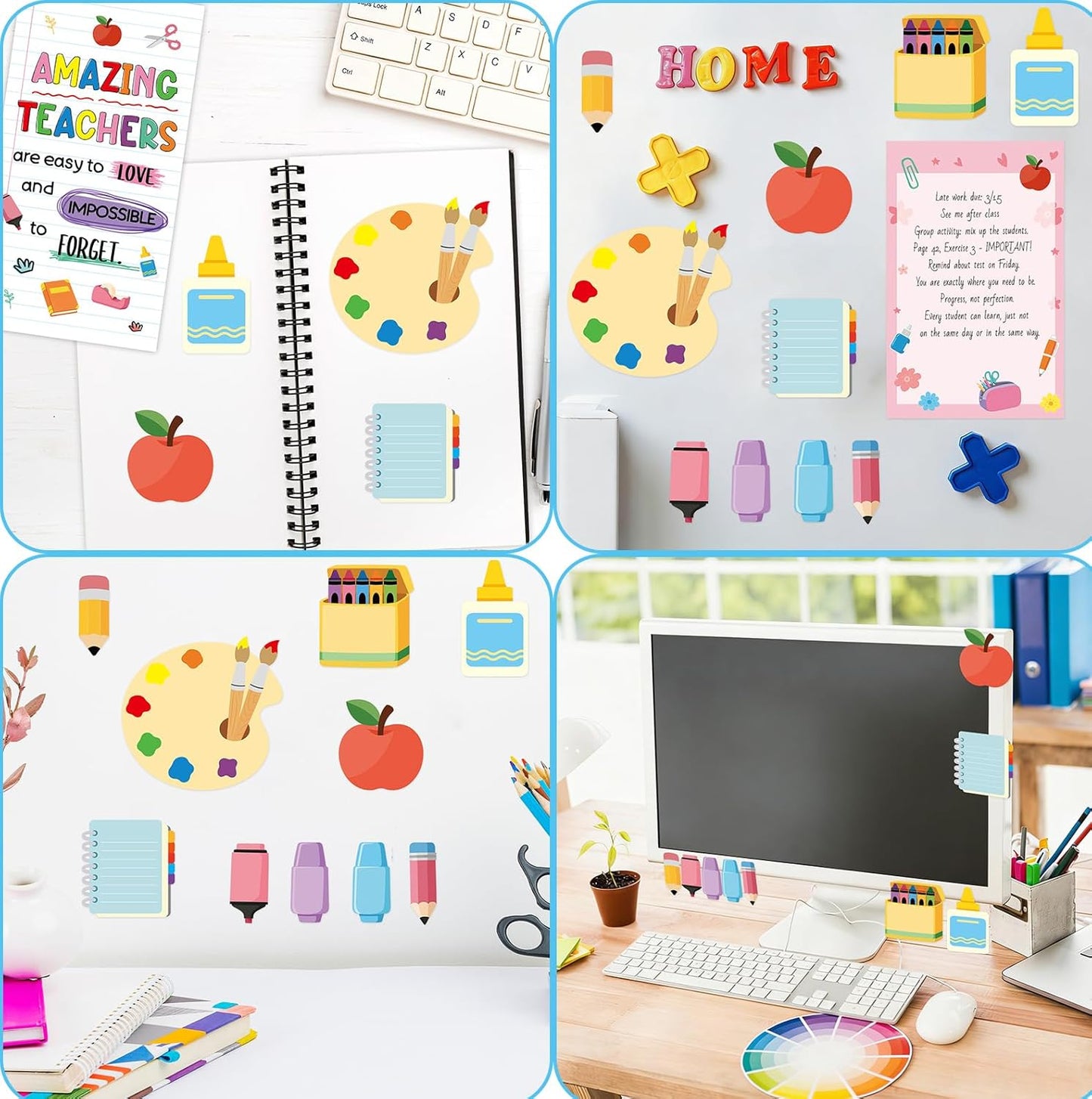 Ceiba Tree Teacher Sticky Notes Set Self-Stick Memo Pads Page Markers Thank You Teachers Giftd for Appreciation Week End of Year