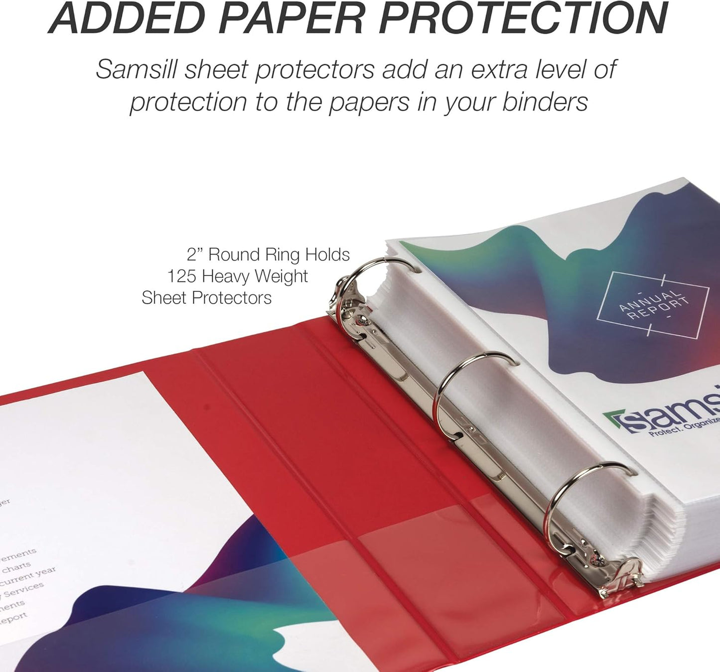 Samsill 1.5 Inch 3 Ring Binders, Economy Round Ring, Clear View Cover, 325 Sheet Capacity - for School, Home, Office - White, 4 Pack