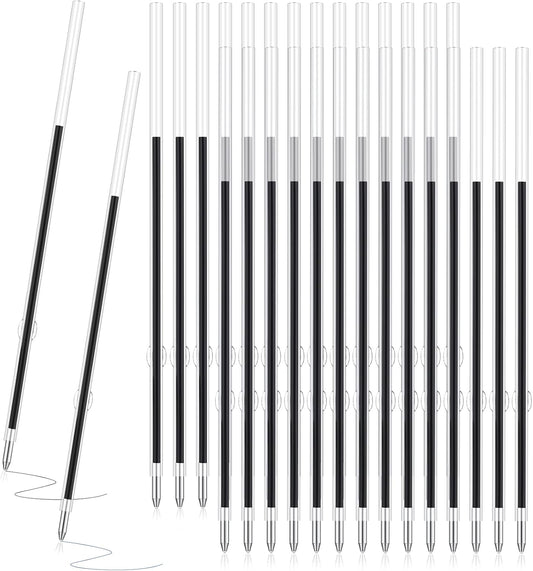Outus 30 Pieces 0.7 mm Retractable Pen Refills Replacement Ballpoint Pen Refills Black and Blue Ink Pen Refills for Retractable Pen Office School Supplies, 107 mm in Length
