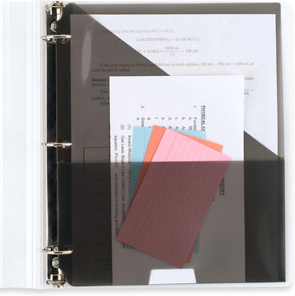 Five Star 3-Ring Binder + Study App, 1-1/2 Inch Binder with D Rings and Customizable Clear View Cover, 375 Sheet Capacity, White (261460A-ECM)