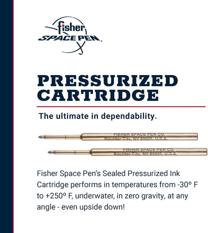 Fisher Space Pen Fine Point Pressurized Cartridge Refill, Red Ink, 2 Pack