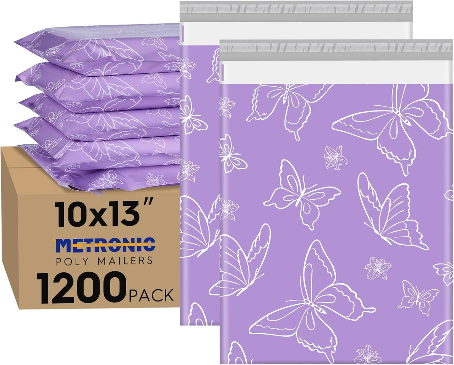 Metronic Cute Poly Mailers 10x13" 50pc Small Shipping Bags, Strong Adhesive Mailers Poly Bags for Business, Waterproof Mailing Envelopes for Packing Shipping Clothes Gifts, Gradient BluePink