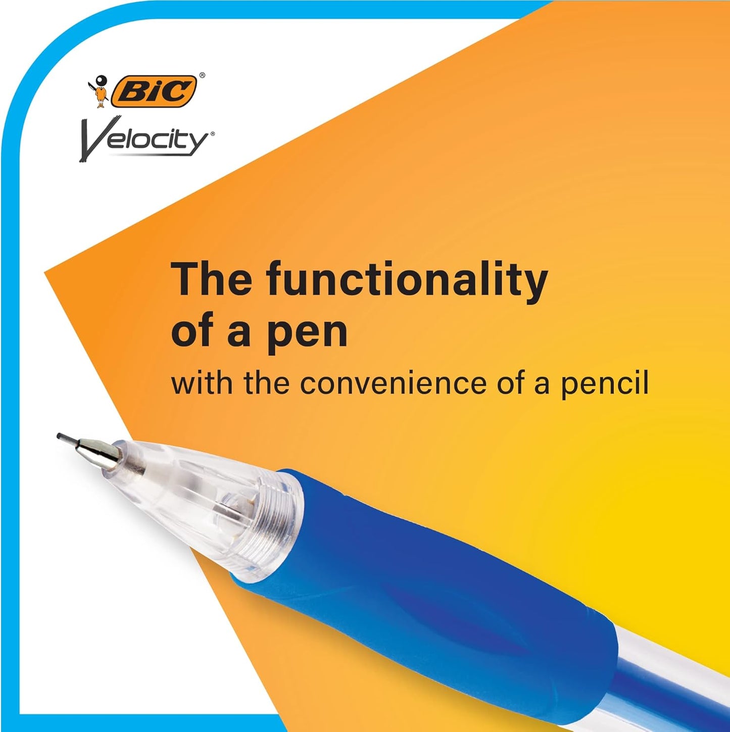 BIC Velocity Mechanical Pencils, With Colorful Barrel, Medium Point (0.7mm), 4-Count Pack Mechanical Pencils With Eraser and Lead Refills