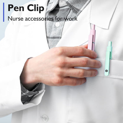 Vanhench 7Pcs 0.5 mm Black Ink Gel Pens Fine Point Smooth Writing Quick Dry Pen for Nurses Teacher Journaling Note Office Desk School Gift, Nice Cute Multifunction Writing Pens with Fidget Stress Ball