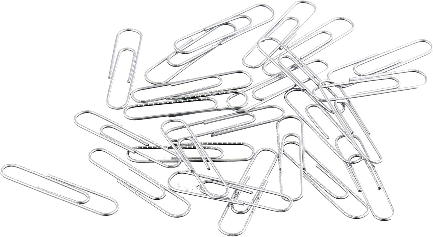 Amazon Basics No. 1 Paper Clips, Smooth, 1000 Count (10 Pack of 100), Silver