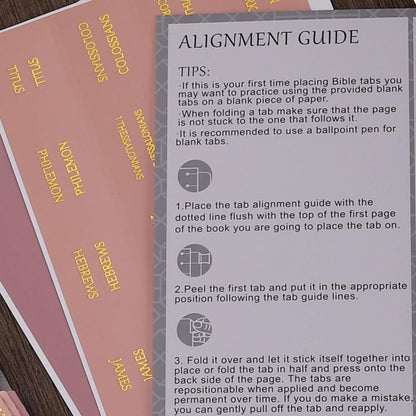 Thinkor- Repositionable Bible Tabs, 66 Pink Theme Laminated Tabs for Women, Thinkor for Study Bible