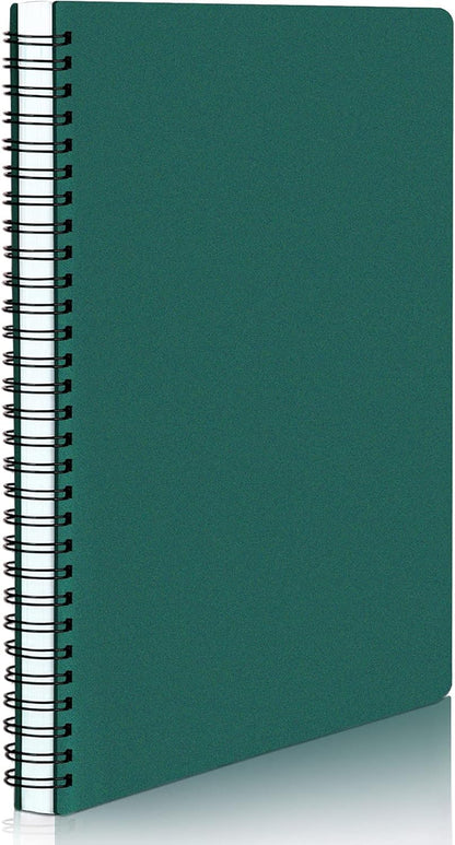 EUSOAR Spiral Notebook, A5 12packs 5.5"X8.3" 120 Pages Lined Travel Writing Notebooks Journal, Memo Notepad Sketchbook, Students College Office Business Subject Diary Ruled Book Journal-Black Cover