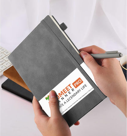 Lined Journal Notebook, 200 Pages, Leather Hardcover Notebooks, A5 College Ruled Thick Classic with Pen Loop Notebook Journals for Writing, for Women Men Office School, 5.75'' X 8.38'', Brown