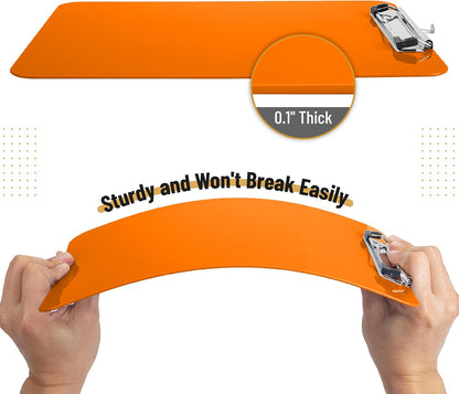 Mr. Pen- Plastic Clipboard, 12.5" x 9", 2 Pack, Clipboard Plastic, Low-Profile Metal Clip with Retractable Hanging Hole
