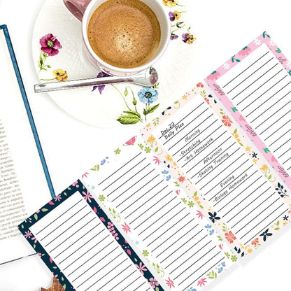 4 Pack Magnetic Notepads for Refrigerator, Full Magnet Back Design Magnetic Memo Pads, 50 Sheets per Note Pads To-Do List, Shopping List (Soft Gradient Style)