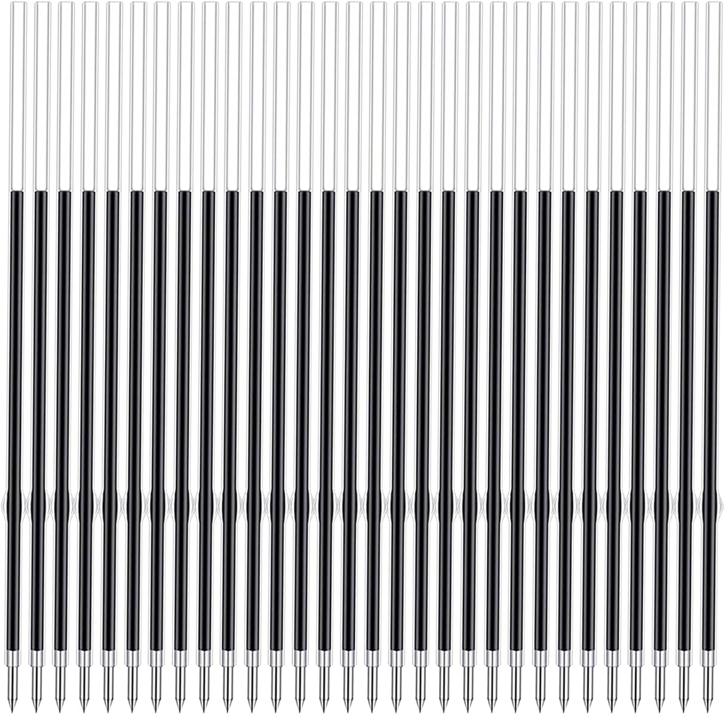 4.53 Inch Retractable Ballpoint Pen Refills, 1 mm Medium Tip Ink Pen Refills for Click Pens (Length 4.53 Inch/115 mm, Can be Cut to 4.2 Inch/107 mm or 3.85 Inch/98 mm) (Black, 35 Pcs)