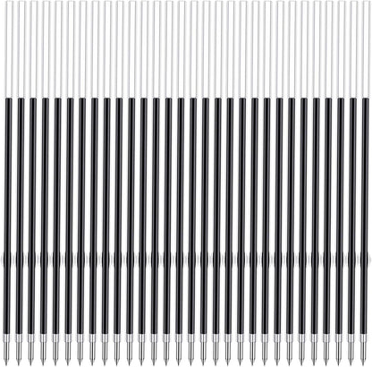 4.53 Inch Retractable Ballpoint Pen Refills, 1 mm Medium Tip Ink Pen Refills for Click Pens (Length 4.53 Inch/115 mm, Can be Cut to 4.2 Inch/107 mm or 3.85 Inch/98 mm) (Black, 35 Pcs)