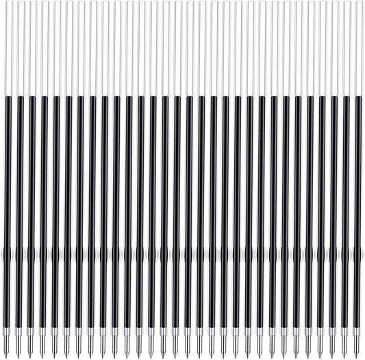 4.53 Inch Retractable Ballpoint Pen Refills, 1 mm Medium Tip Ink Pen Refills for Click Pens (Length 4.53 Inch/115 mm, Can be Cut to 4.2 Inch/107 mm or 3.85 Inch/98 mm) (Black, 35 Pcs)