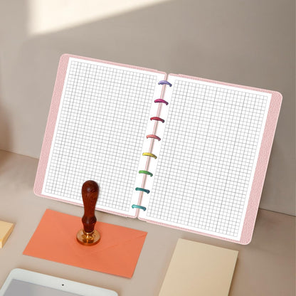 A5 Grid Refill Paper, 6-Hole Graph Paper, 100Sheets / 200Pages Loose-Leaf Grid Paper, 100gsm White Paper, 5.8" x 8.3 "