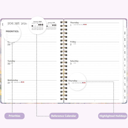 Planner 2026-2027, Weekly and Monthly Academic Year Calendar Planner, July 2026 - June 2027, Daily Agenda Book for Office School Supplies, A5(6.3'' x 8.5'')