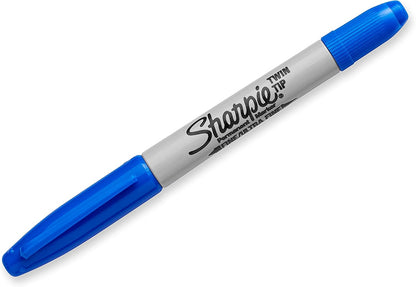 Sharpie Twin Tip Permanent Markers, Fine and Ultra Fine, Black, 12 Count