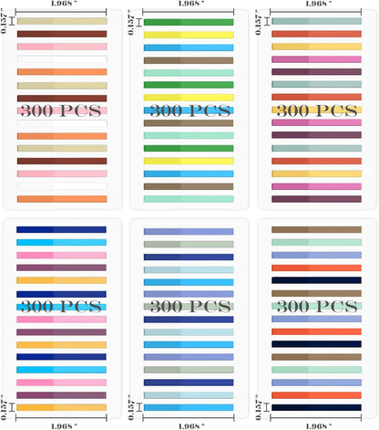 BAYTORY 1380Pcs Transparent Highlighter Tape Reusable, Clear Sticky Tabs for Annotating Books, Long Highlighting Strips Page Markers Index Tabs, Sticky Notes Aesthetic Office School Supplies