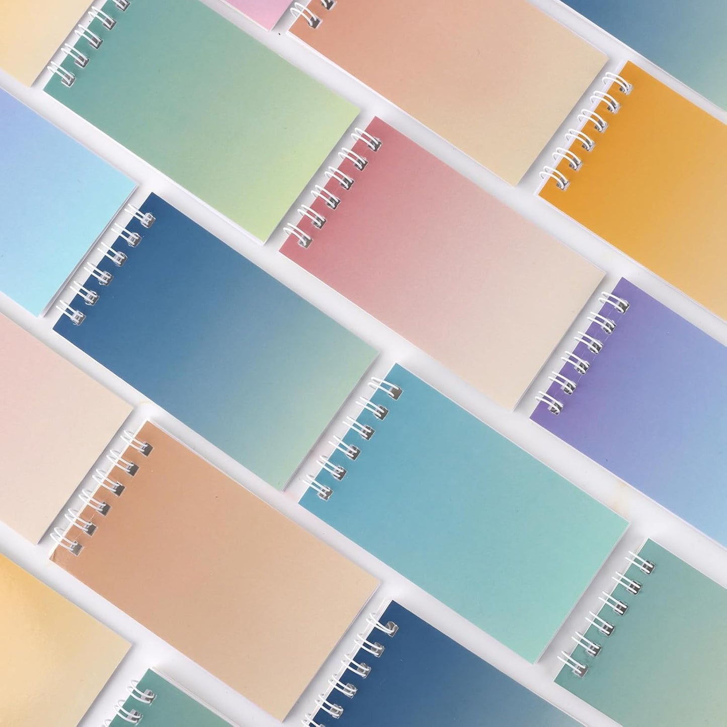 Hooqict 24 Pack Small Pocket Notebook Mini Notebooks Bulk Small Spiral Notepads with 8 Colors, Memo Note Pads for Kids, Work, Office, School, 3.9 x 2.4 Inches