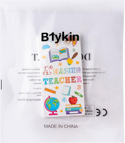 B1ykin Cute Sticky Notes Set - Stay Alive Skeleton Shaped Self-Stick Notes Pad, 550 Sheets Writing Memo Pages Sticky Notepad for Teacher Appreciation Gifts, School Office Supplies (Funny Skeleton) - Colors A