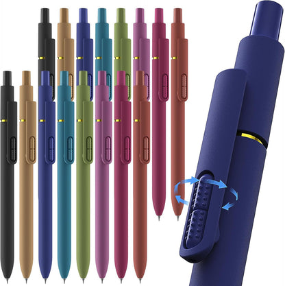 Hiacry 8 Pcs Gel Pens - 0.7mm Fine Point Smooth Writing Black Ink, Quick-Dry Long Lasting Fidge Pens, School & Office Supplies for Men Women
