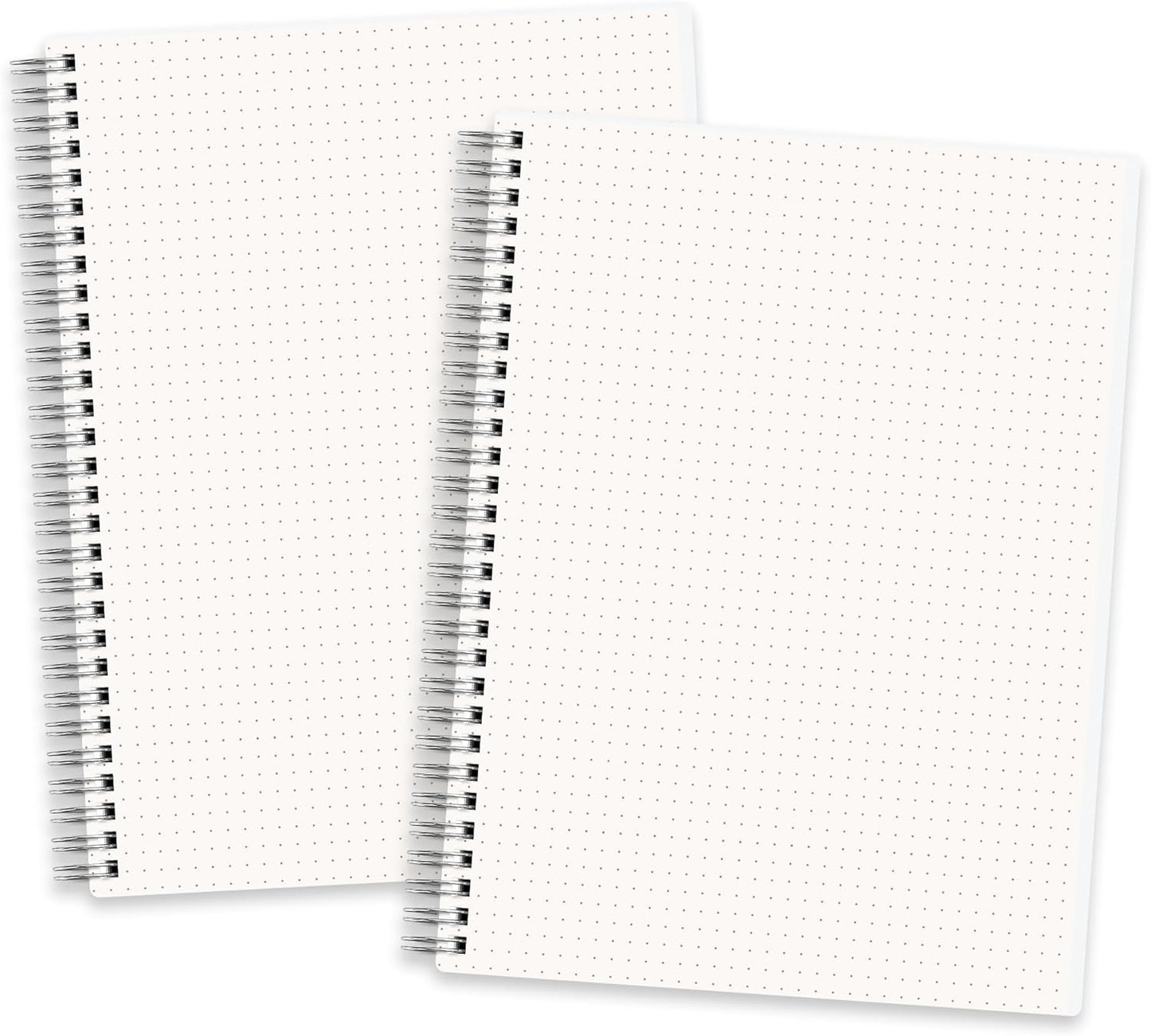 RETTACY Blank Journal Notebook, 3-Pack, 160 Pages per Pack, A5 Medium Size (5.7'' × 8.3''), 100 GSM Thick Paper, Spiral-bound, Flexible Plastic Cover, for Sketching, Drawing, Painting