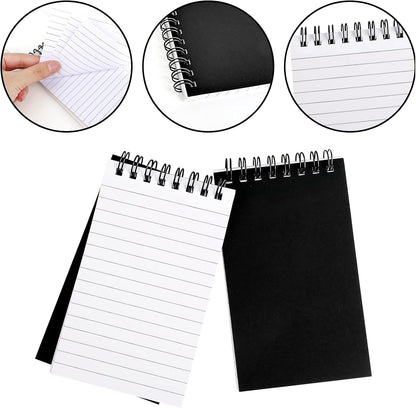 Hxezoc 10 Pack Small Pocket Notebooks, 3 x 5 Inches Mini Kraft Spiral Pocket Notebook with Lined Pages Memo Pads for Kids Home Office School Classroom Decoration Supplies