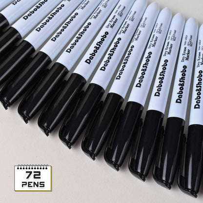 Dabo&Shobo Dry Erase Markers 24 Pack, Low Odor Black Whiteboard Markers, Chisel Tip, Perfect for Writing on Whiteboard Mirrors Glass In School, Office&Home…