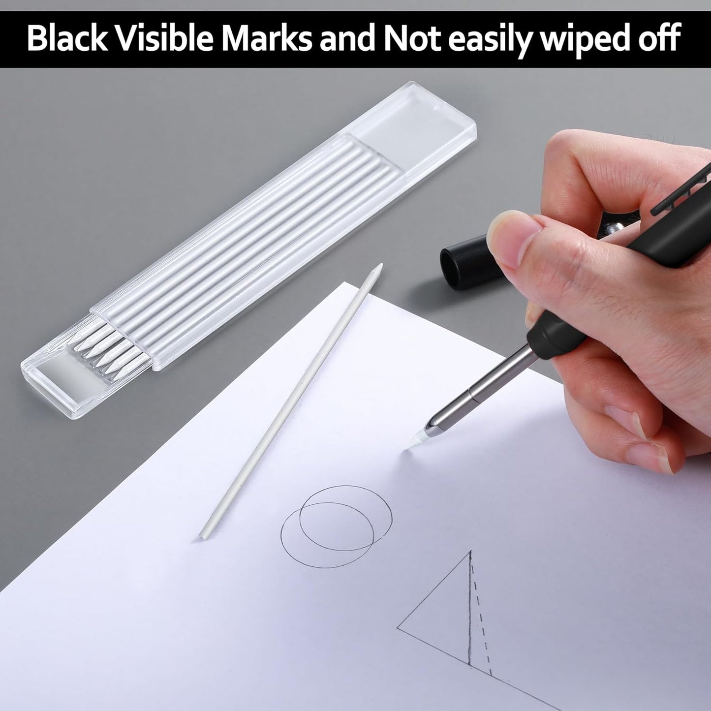 Hiboom 24 Pieces 2.8mm HB Refill for Carpenter Pencil, Study Long Lasting Pencil for Mechanical Pencil Woodworking Construction (Black)