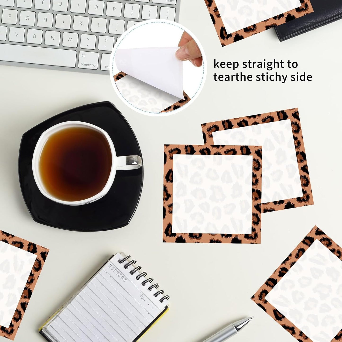 Sticky Notes 3x3 Inch, 2 Pads Cute Self-Stick Note Pads, Strong Adhesive Notepads for Office, Home, School, Organization and Reminders Watercolor Wildflowers