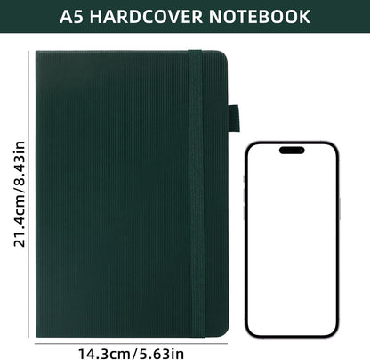 BOBO RABBIT Lined Journal Notebook for Work 100 GSM Thick Paper 300 Pages College Ruled A5 Notebook Hardcover Leather Journal for Writing School Office, 5.63"x8.43"