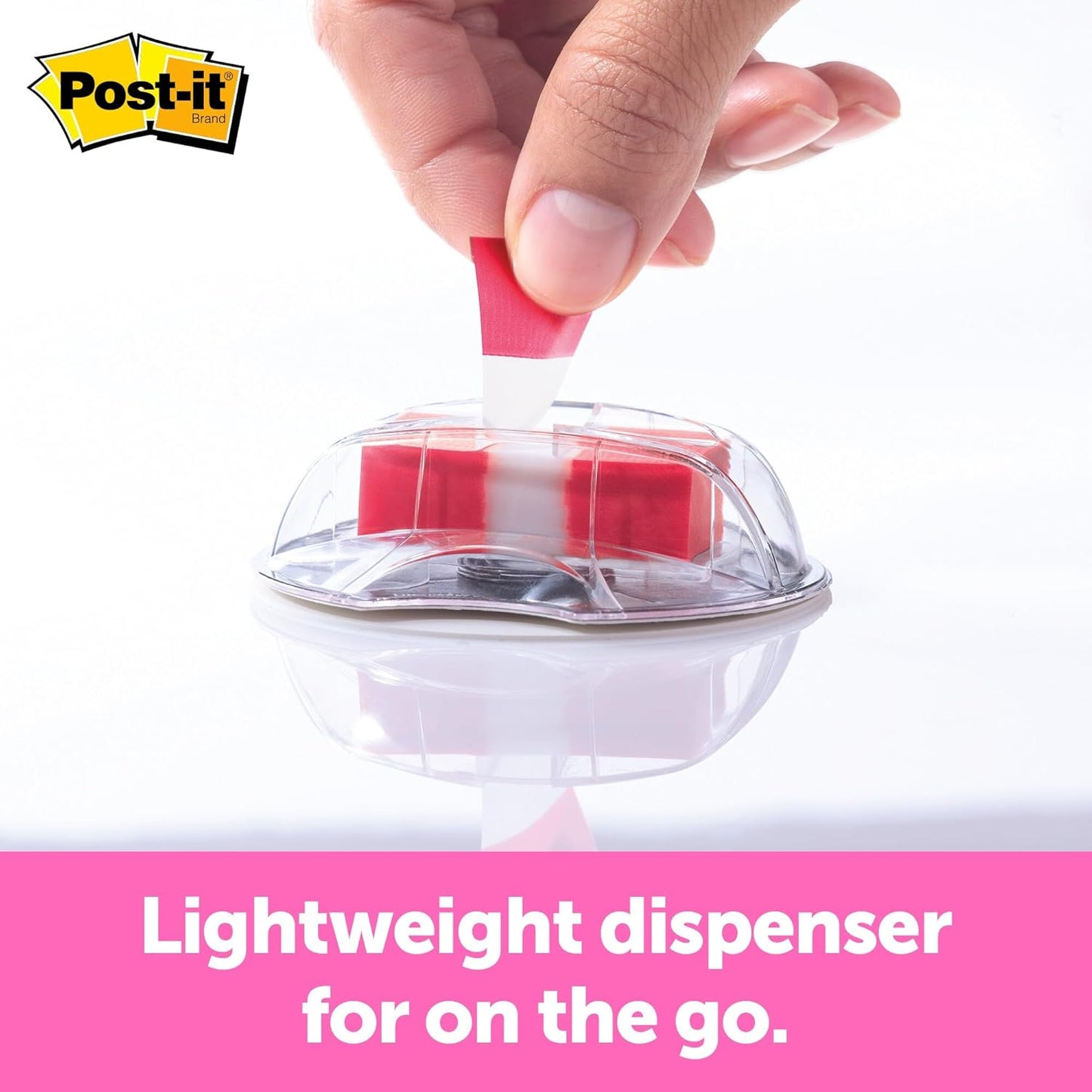 Post-it Message Flags, Sign Here 1 in. x 1.7 in., One Dispenser with 200 -Count Red Sticky Tabs Per Dispenser, Removable Page Markers to Mark Tax, Real Estate, and Legal Documents (200 Flags Total)