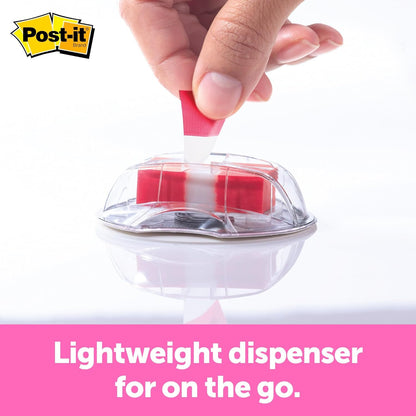 Post-it Message Flags, Sign Here 1 in. x 1.7 in., One Dispenser with 200 -Count Red Sticky Tabs Per Dispenser, Removable Page Markers to Mark Tax, Real Estate, and Legal Documents (200 Flags Total)