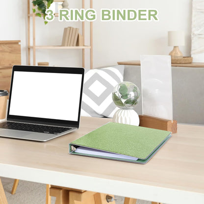 EYROZILL 3 Ring Binders 1 Inch Round Rings Binder Gold Binder Holds 8.5" x 11" Letter Size 300 Sheets, Waterproof, Gold