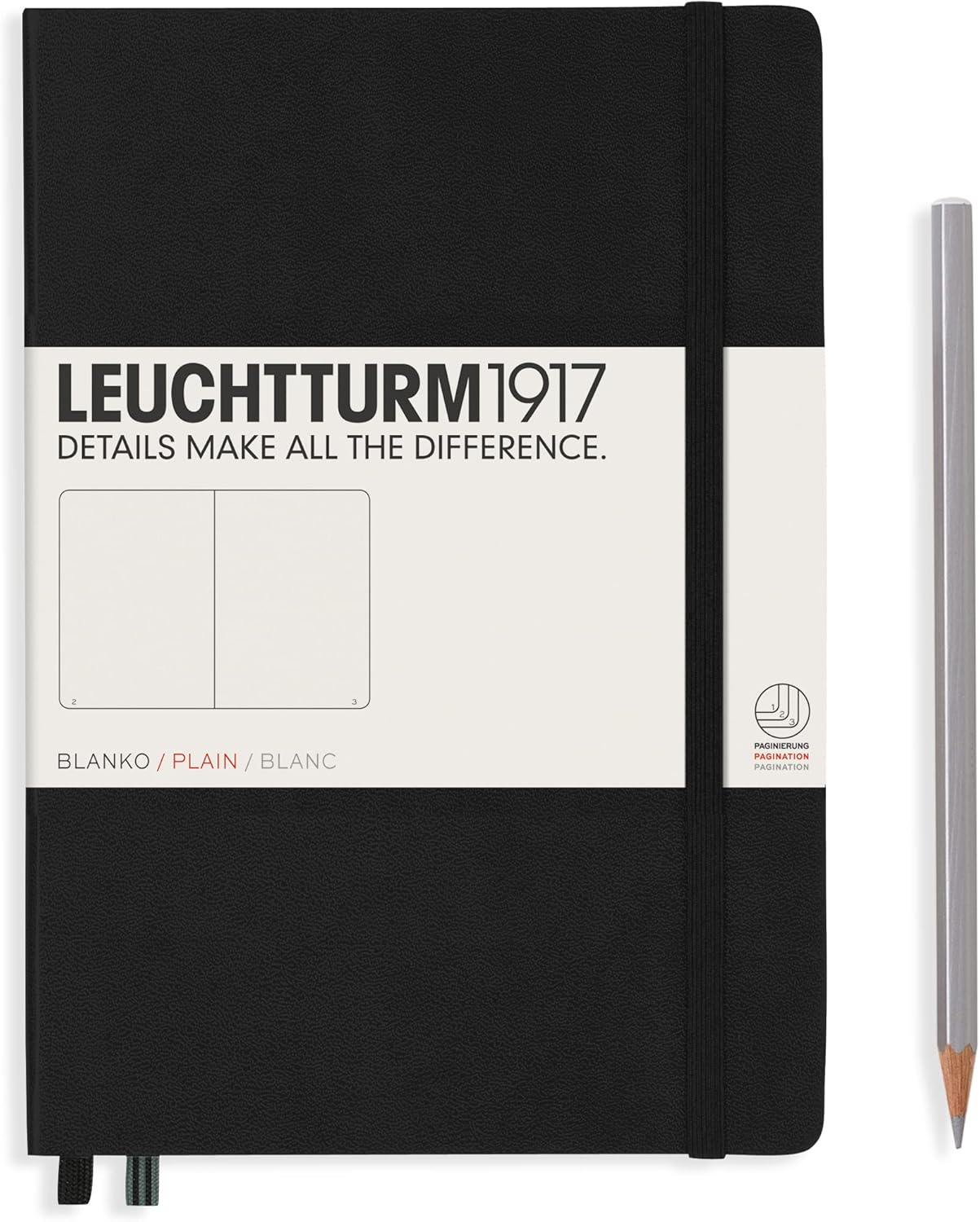 LEUCHTTURM1917 - Notebook Hardcover Medium A5-251 Numbered Pages for Writing and Journaling (Navy, Ruled)